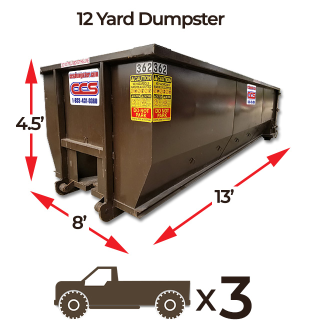 County Container Service 12 Yard Roll-off Dumpster